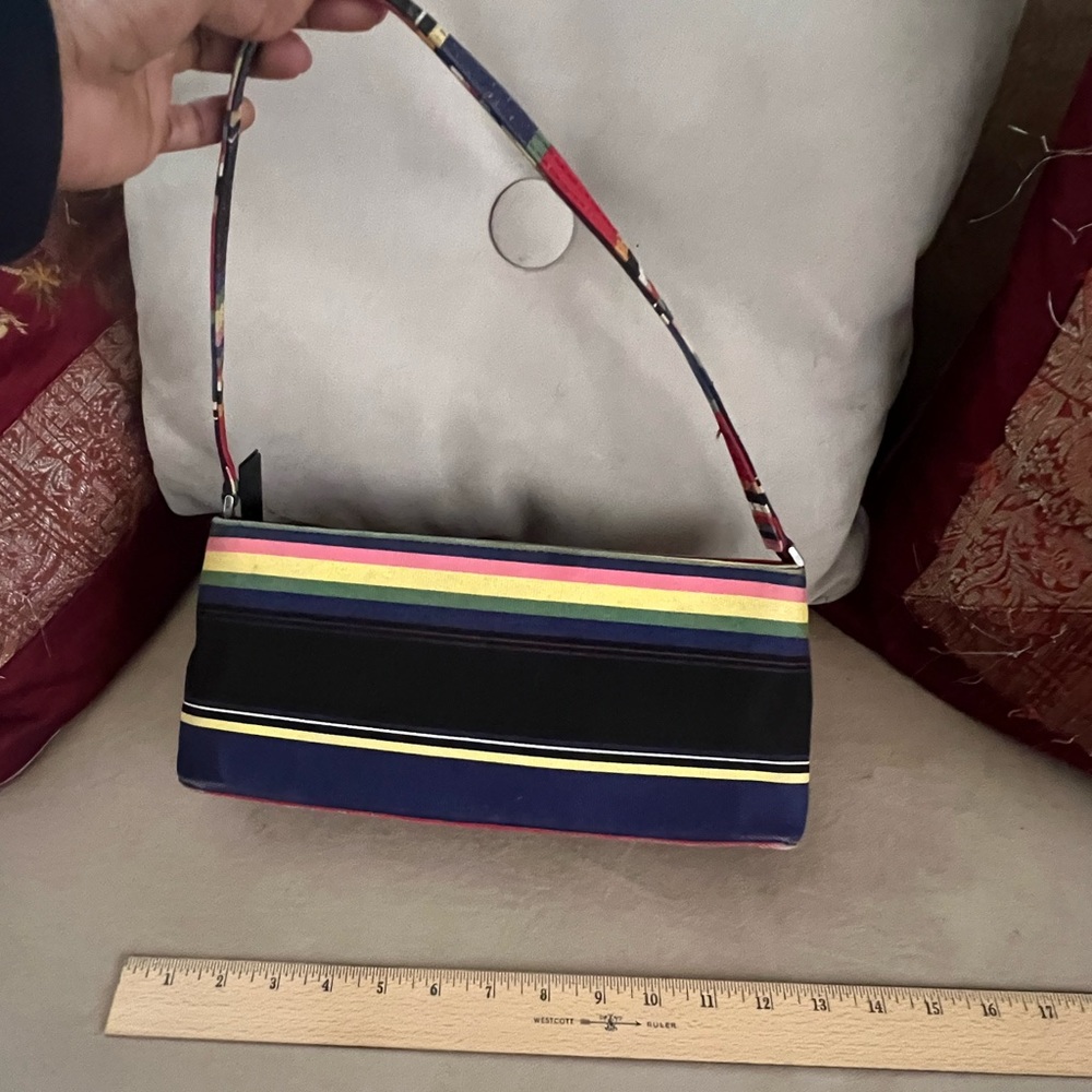 Small Multicolor Rectangular Cloth Handbag - image 1